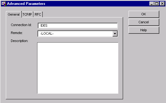 Advanced Parameters Window