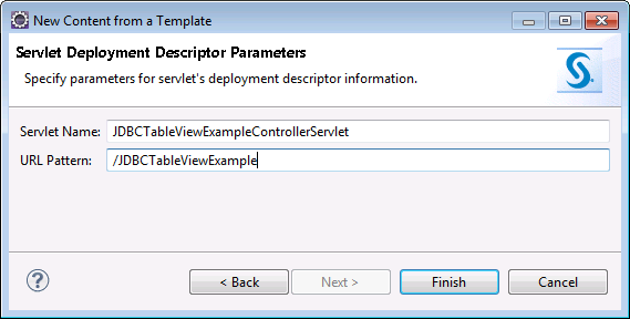 JDBC Servlet Deployment Descriptor Parameters