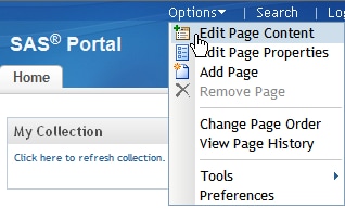 Edit the page contents