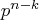 p^{n-k}