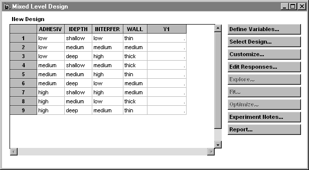mixed-level inner array spreadsheet