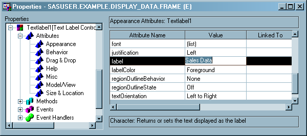 The Properties Window
