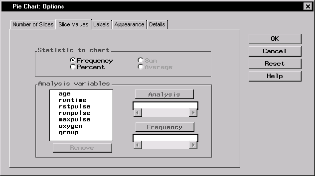 Slice Values Tab