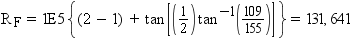 The From-Node RANK value equals the one E five multiplier transform of two minus one plus the tangent of one half of the tangent to the power of negative one of one hundred and nine divided by one hundred fifty five, which is one hundred thirty one thousand six hundred forty one