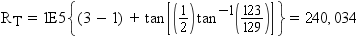 The To-Node RANK value equals the one E five multiplier transform of three minus one plus the tangent of one half of the tangent to the power of negative one of one hundred twenty three divided by one hundred twenty nine, which is two hundred forty thousand thirty four