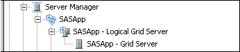 Server Manager plug-in grid server tree structure