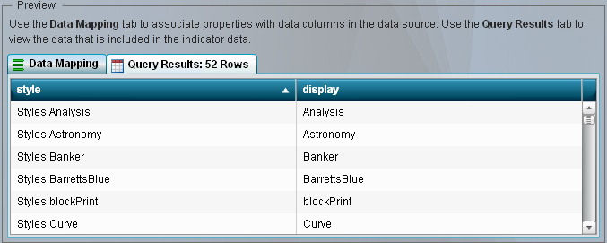 Preview area displays Query Results tab