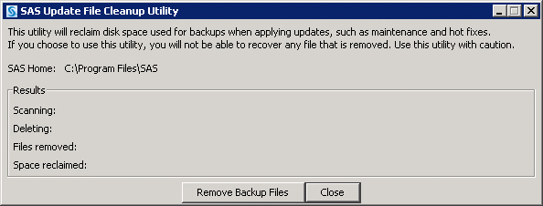 [SAS Update File Cleanup Utility]