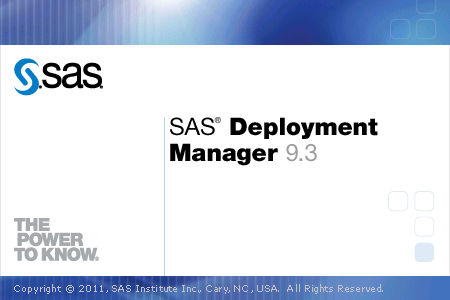 SAS Deployment Manager splash screen