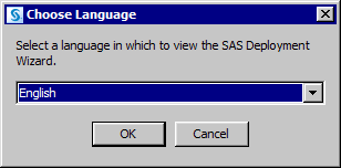 Choose Language Dialog Box