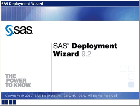 [SAS Deployment Wizard splash screen]