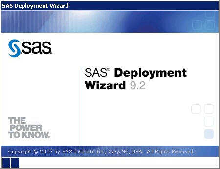 [SAS Deployment Wizard splash screen]