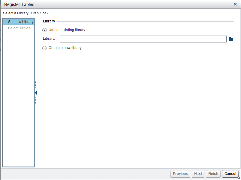 Register Tables window
