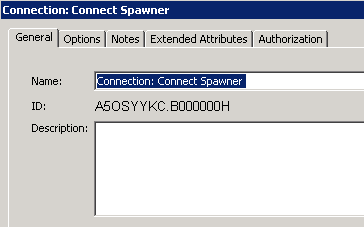 SAS/CONNECT Spawner: Server Manager Connection Properties Tabs