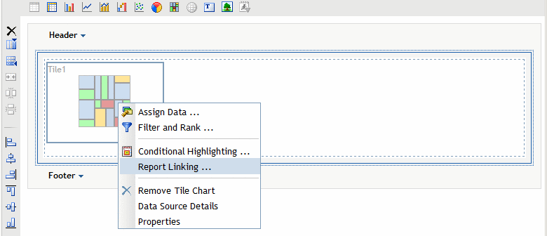 Report Linking Menu Item for a Tile Chart