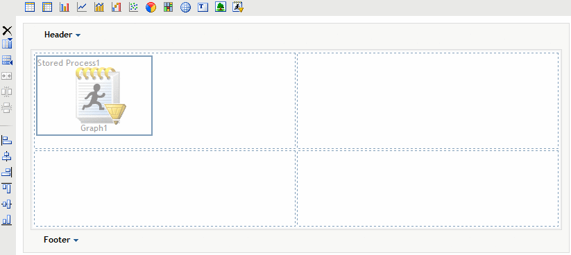 A Stored Process Object in the Layout Grid