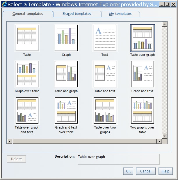 General templates tab in the Select a Template dialog box