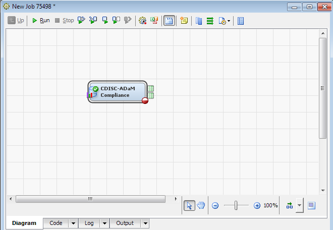 CDISC-ADaM Compliance transformation on the Diagram tab