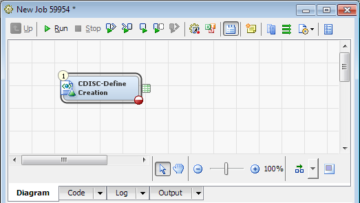 CDISC-Define Creation transformation on the Diagram tab