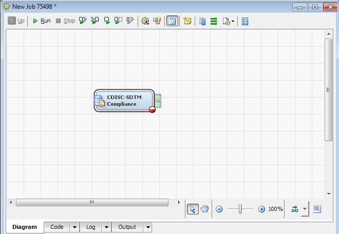 CDISC-SDTM Compliance transformation on the Diagram tab