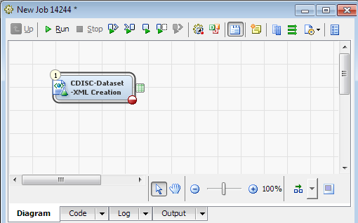 CDISC-Dataset-XML Creation transformation on the Diagram tab