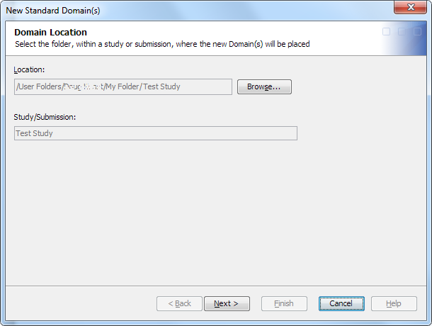 New Standard Domain(s) wizard