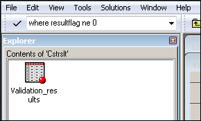 where resultflag ne 0 in the control box in the upper left