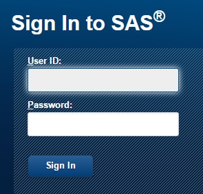 Sign In Window for SAS Web Applications