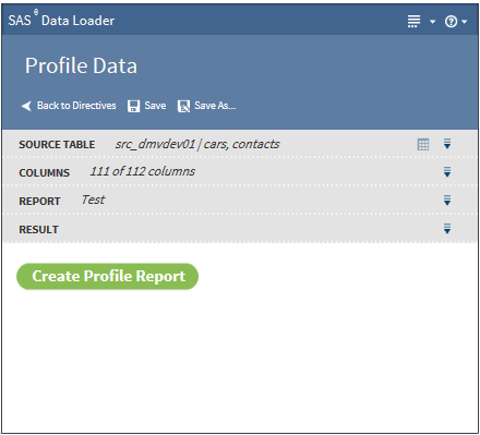 create profile report