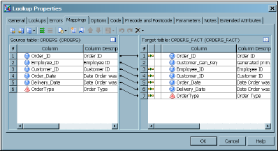 Fact Table Mapping Tab