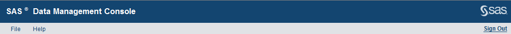 SAS Data Management Console
