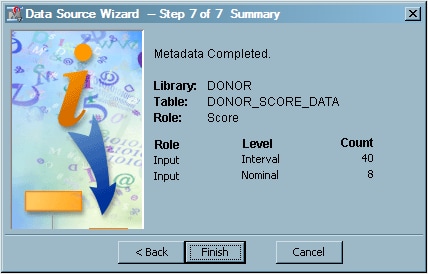 Data Source Wizard Summary
