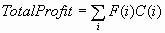 Total Profit = Sum(i)F(i)C(i)