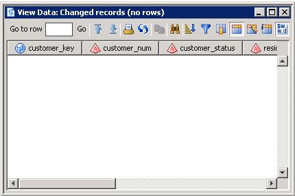 Changed Records Table Output