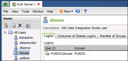 Authentication Server Account for disuser