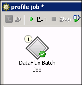 Job with a DataFlux Batch Job Transformation