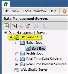 Sort Emp Job Deployed to DM Server 1