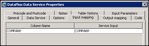 Input Mapping Tab