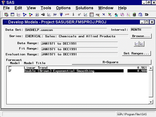 Model List with R-Square Statistics