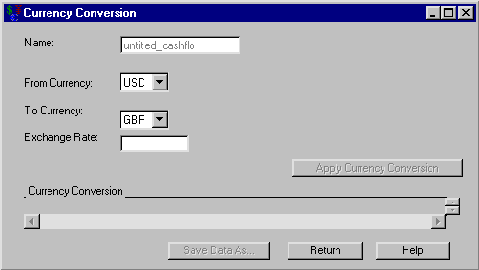 Currency Conversion Dialog Box