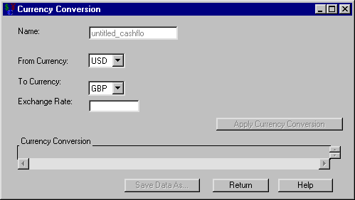 Currency Conversion Dialog Box