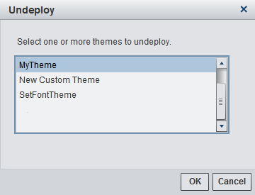 select a theme to undeploy