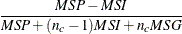 $\displaystyle  \frac{MSP-MSI}{MSP + (n_ c-1)MSI + n_ c MSG}  $