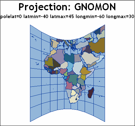 Gnomonic Projection Map