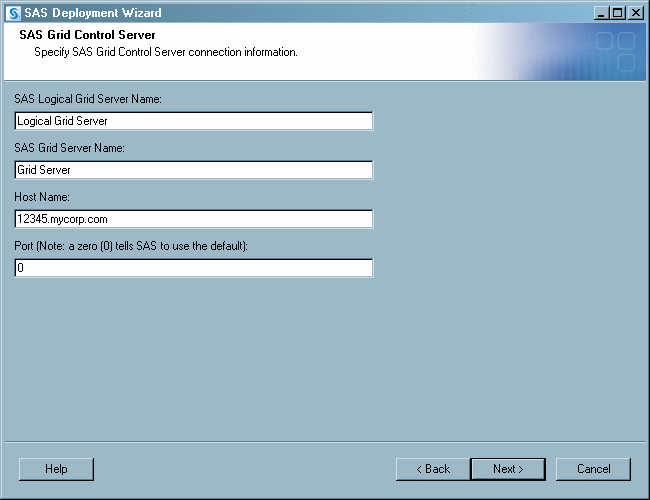 grid connection page in deployment wizard