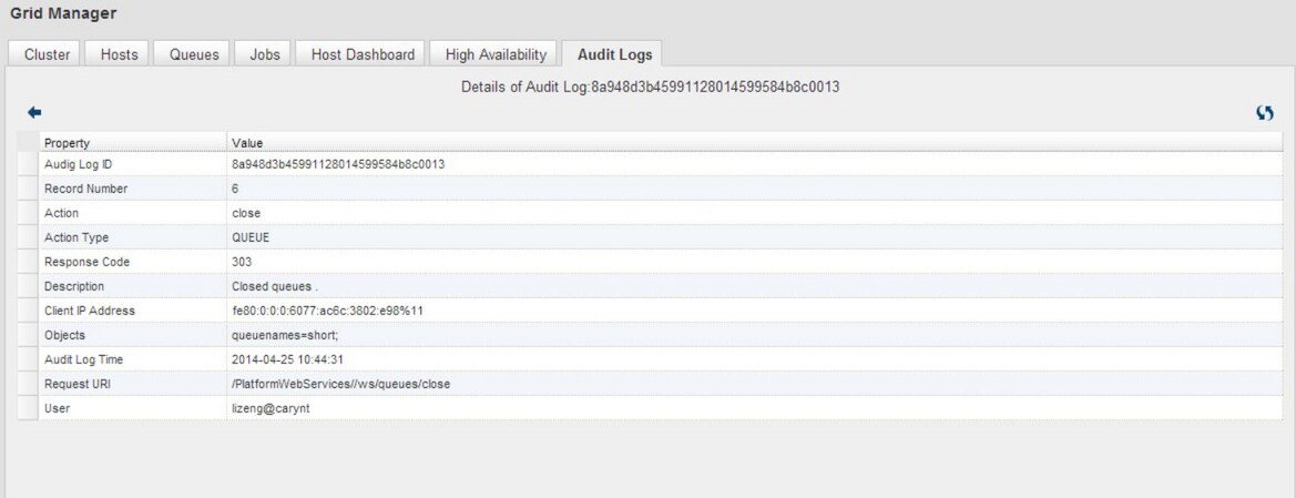 audit log detail table