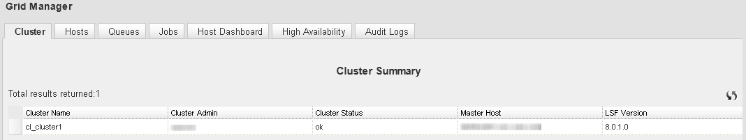 cluster tab
