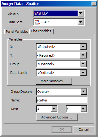 Assign Data dialog box
