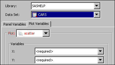 Red plot labels in the Assign Data dialog box