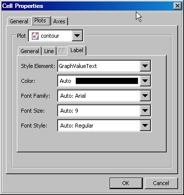 Text Properties in the Cell Properties Dialog Box
